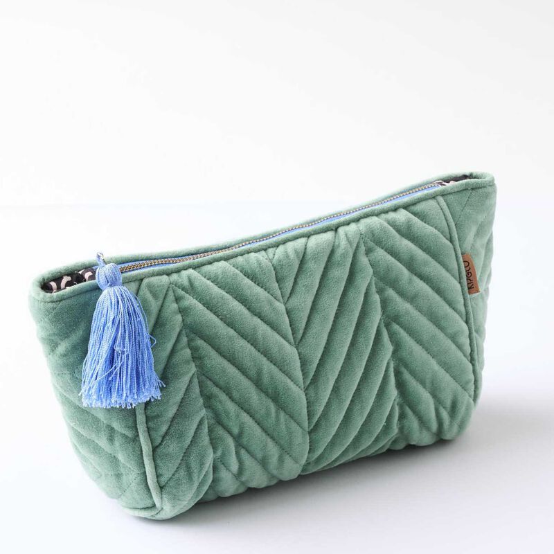 Kip&Co Seabed Velvet Toiletry Bag image number 1