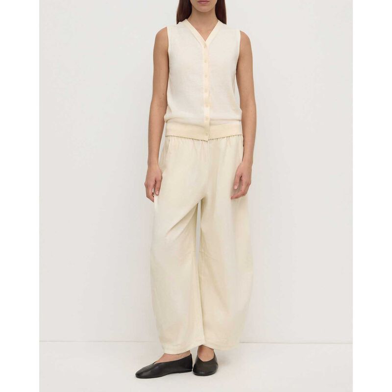 Assembly Label Maya Cotton Cashmere Knit Vest Vanilla image number 3