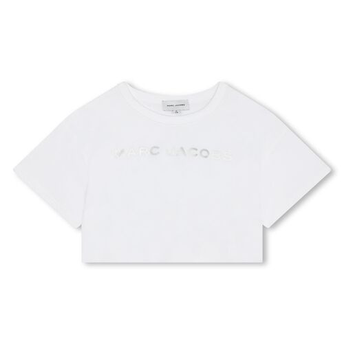 MARC JACOBS Silver Logo T-Shirt 4 - 6Y