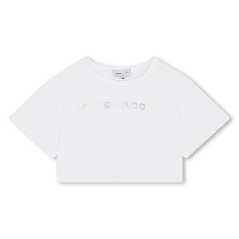 MARC JACOBS Silver Logo T-Shirt 4 - 6Y image number 0