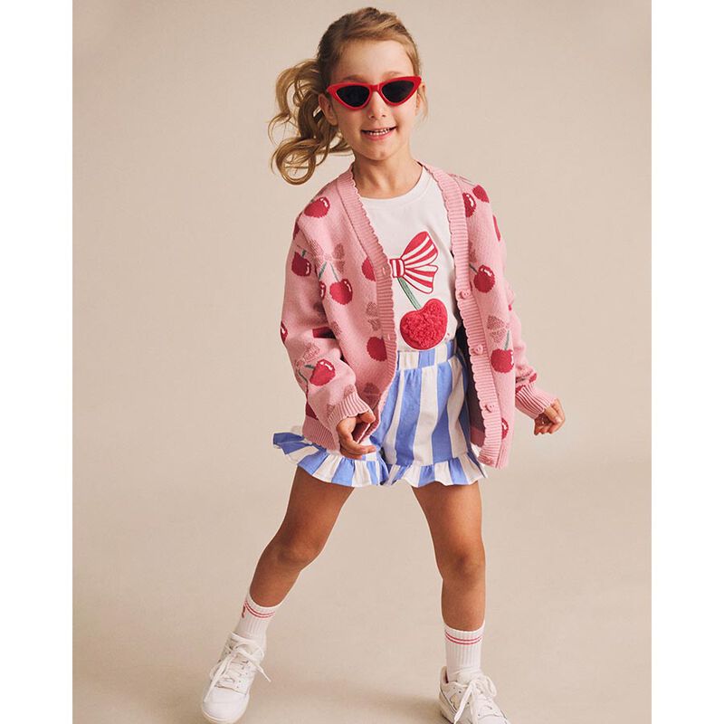 Huxbaby Cherry Pie Scalloped Knit Cardi 3-5Y image number 1