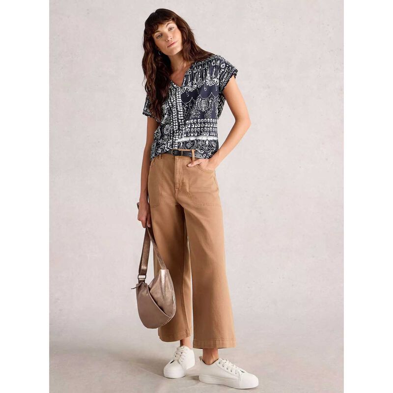 White Stuff Nelly Notch Neck Tee image number 3