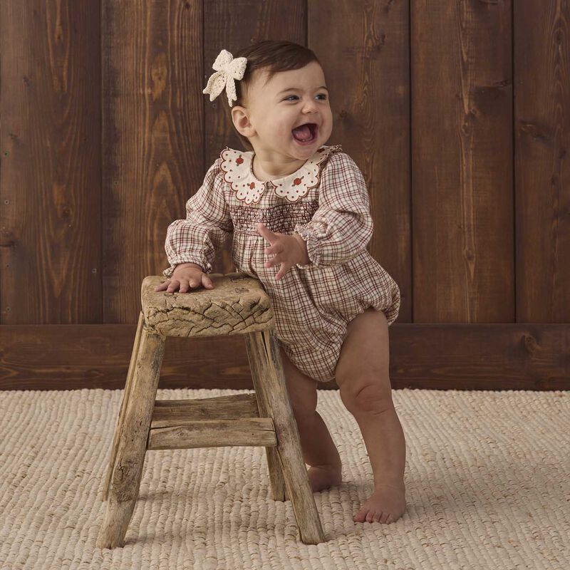 Quincy Mae Callie Romper Christmas Plaid image number 1