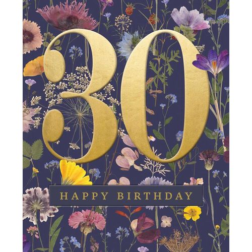 Museums & Galleries 30 Happy Birthday Wild Meadow Card