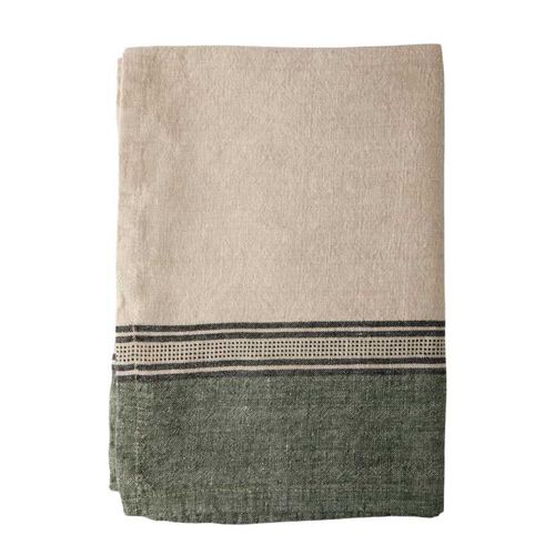 French Country Atelier Ribbon Teatowel Green