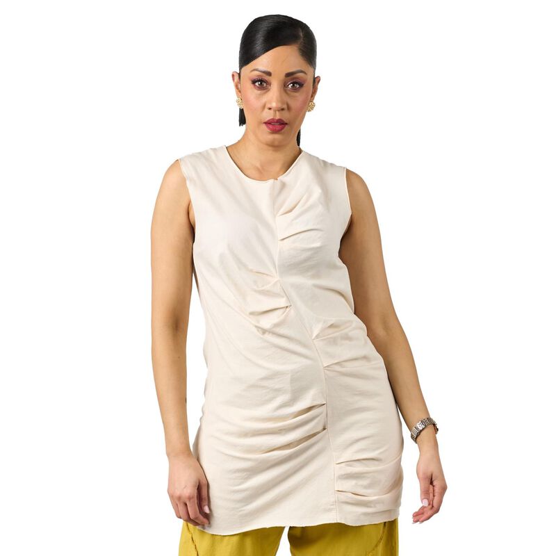 La Vaca Loca Sleeveless Gather Front Tank Top image number 0