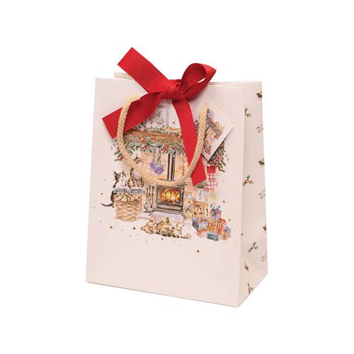 Wrendale Fireside Medium Christmas Gift Bag