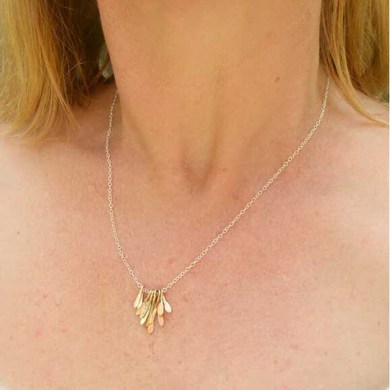 Lilygriffin Jewellery Gold Flutter Necklace 45cm image number 2