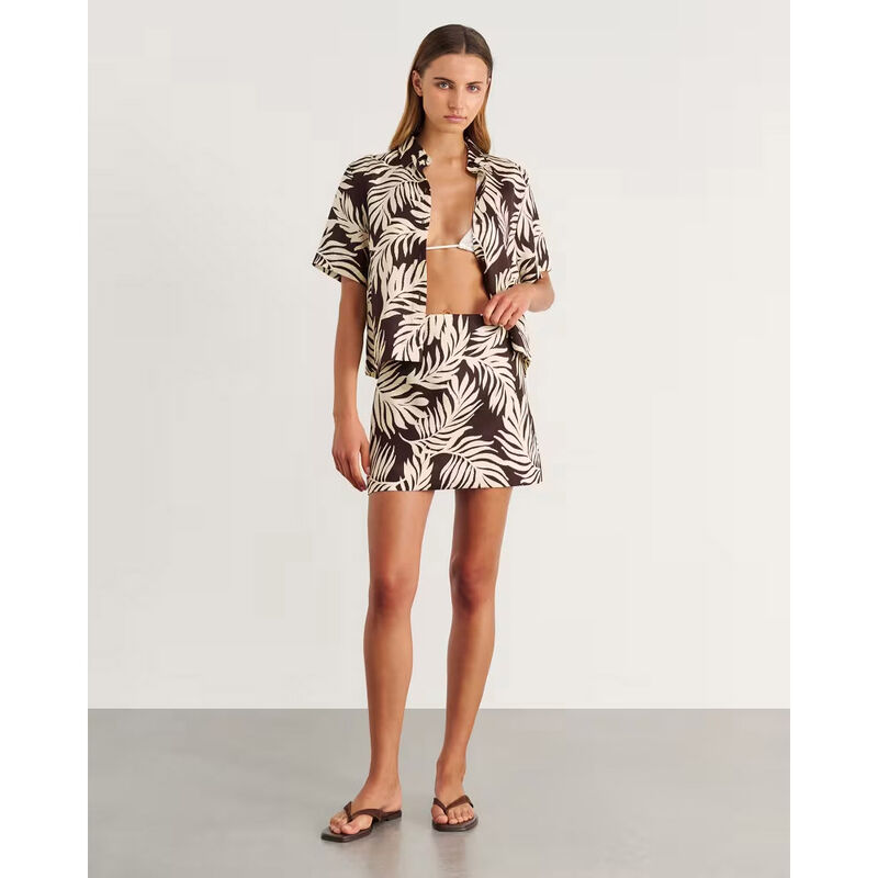 JAG Roam Linen Wrap Mini Skirt image number 3