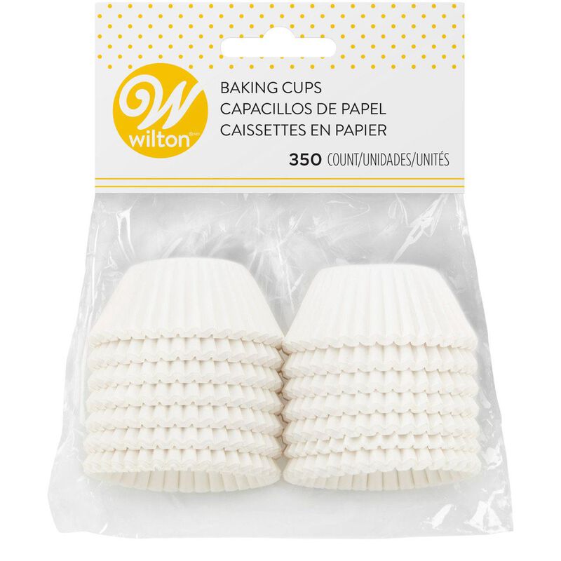 Wilton Mini Baking Cups - White 350 Pack image number 1