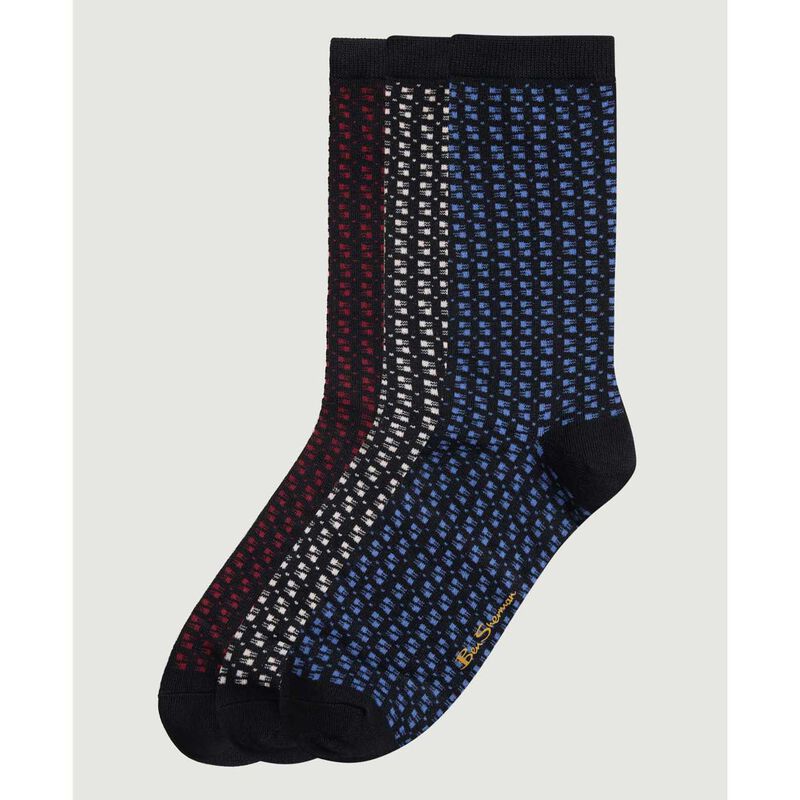 Ben Sherman 3 Pack Mod Stripe Sock (Boxed) image number 1