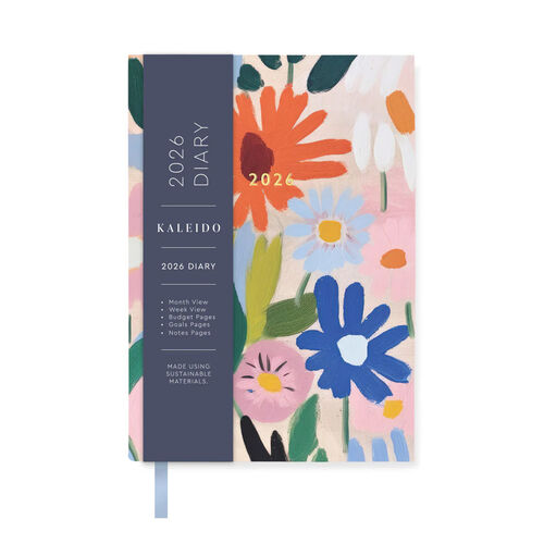 Ohh Deer Kaleido 2026 Gouache Floral A6 Linen Diary