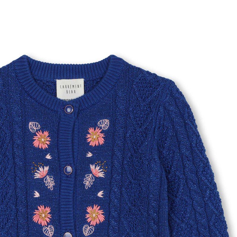 Carrement Beau Shiny Thread Knitted Cardi 6 - 18M image number 2
