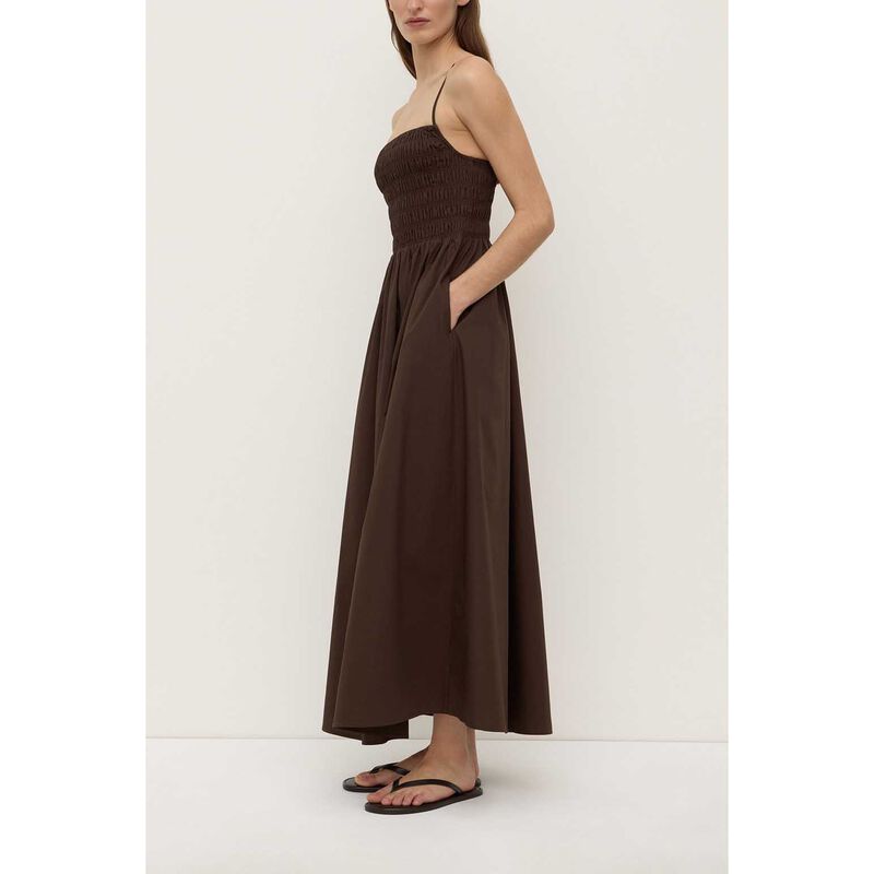 Assembly Label Aubrey Rouched Dress Ganache image number 3