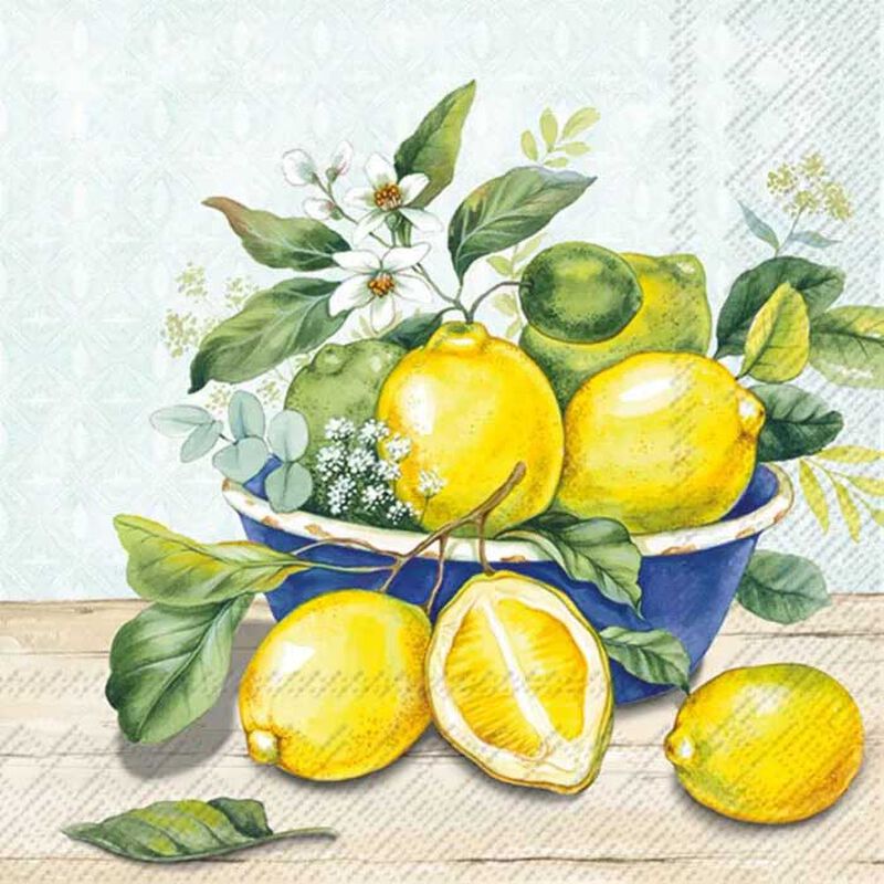IHR Lemon In Bowl Luncheon Napkin image number 0