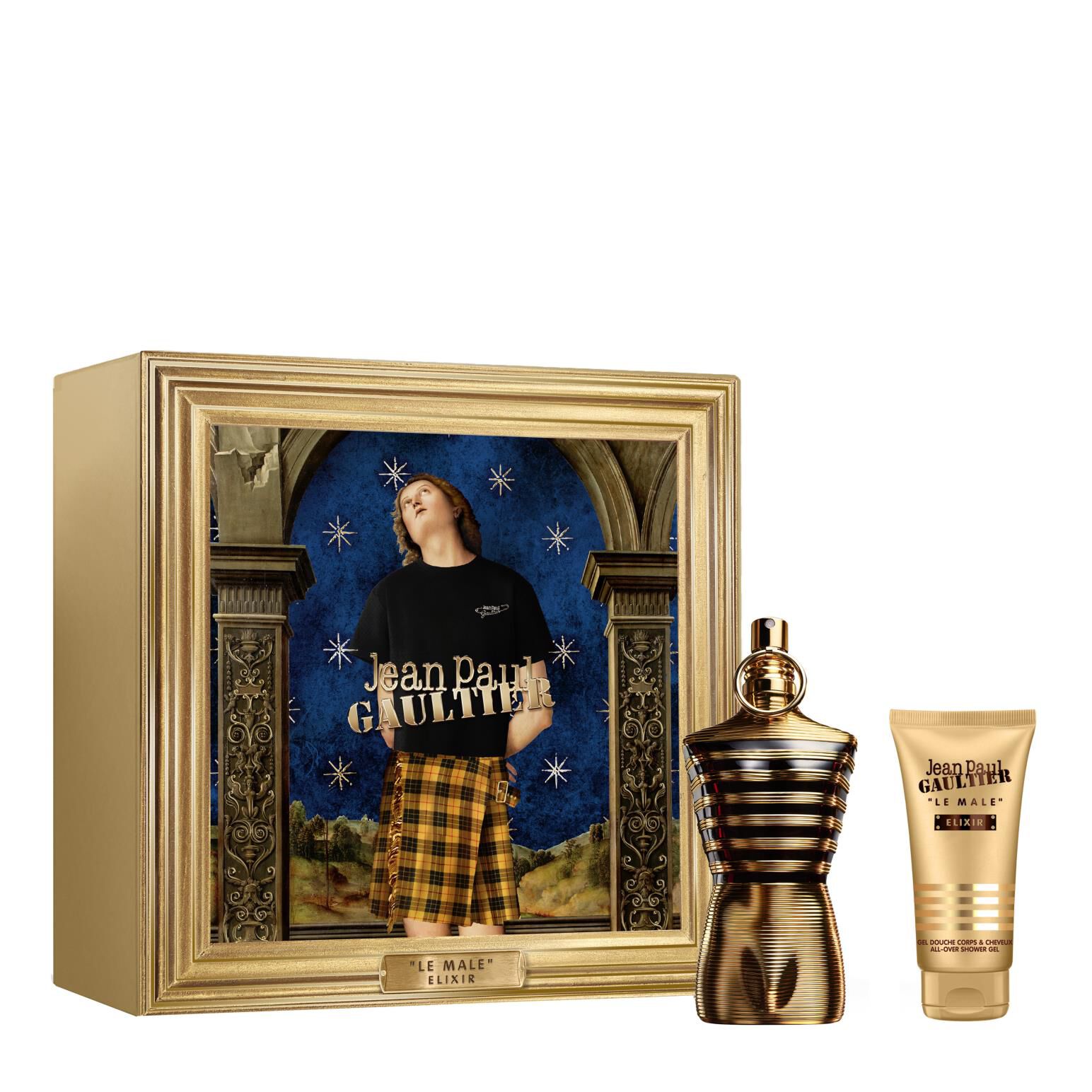 Jean Paul Gaultier Le Male Elixir EDP Gift Set 125ml Shower Gel X24 Ballantynes Department Store