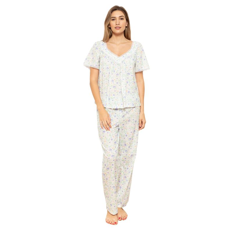 Cottonreal Cotton Voile Pansy Slip-On Pj Set image number 0