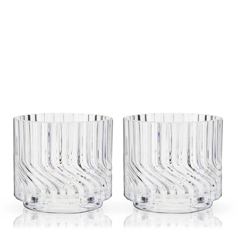 Viski Zephyr Crystal Lowball Tumblers, Set of 2 image number 0