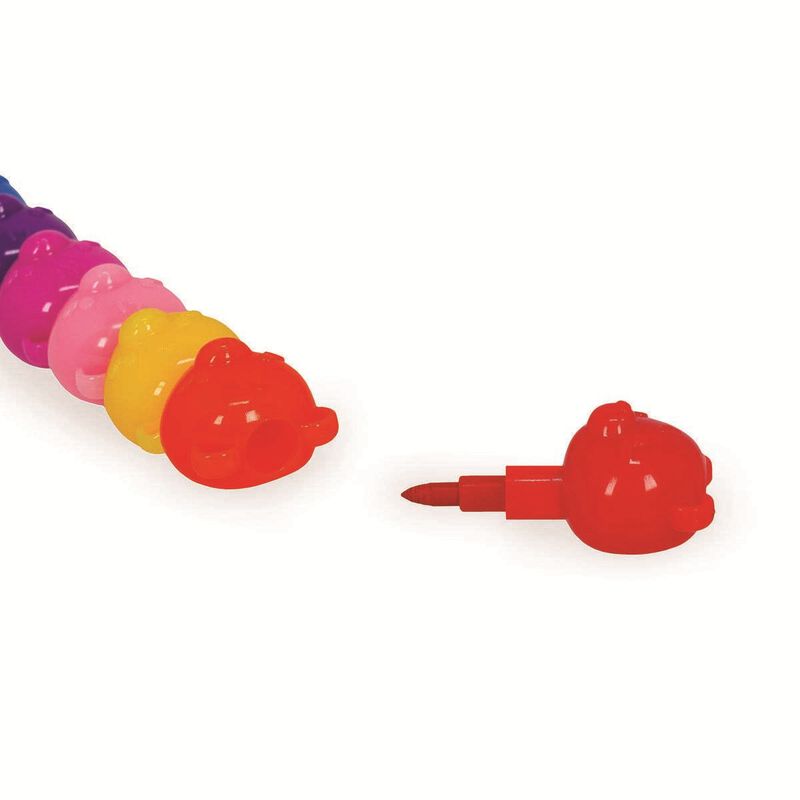 Legami 12 Stackable Crayons - Teddy Bear Dream in Colour image number 2