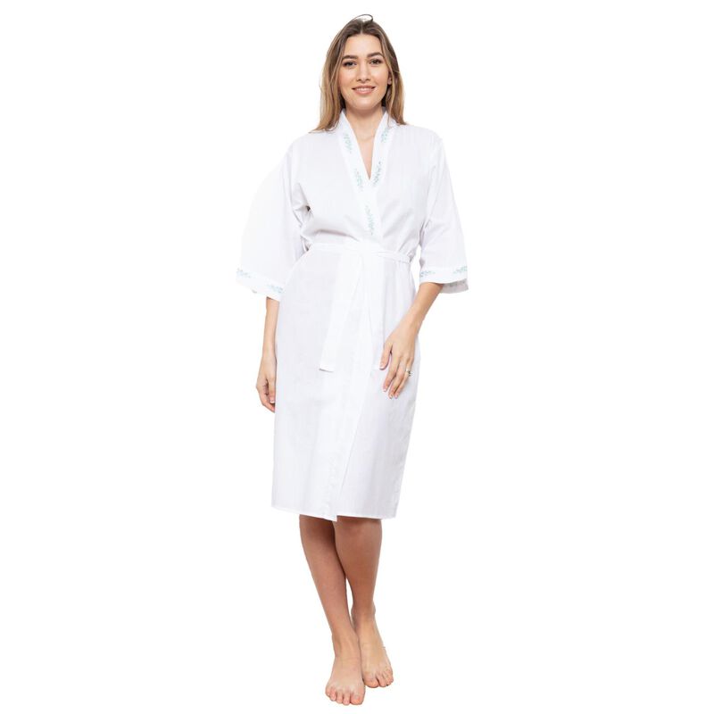 Cottonreal Daisy Embroidered Kimono Wrapover image number 0