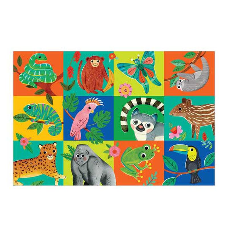 Mudpuppy Rainforest Friends 48 Piece Giant Floor Puzzle image number 1