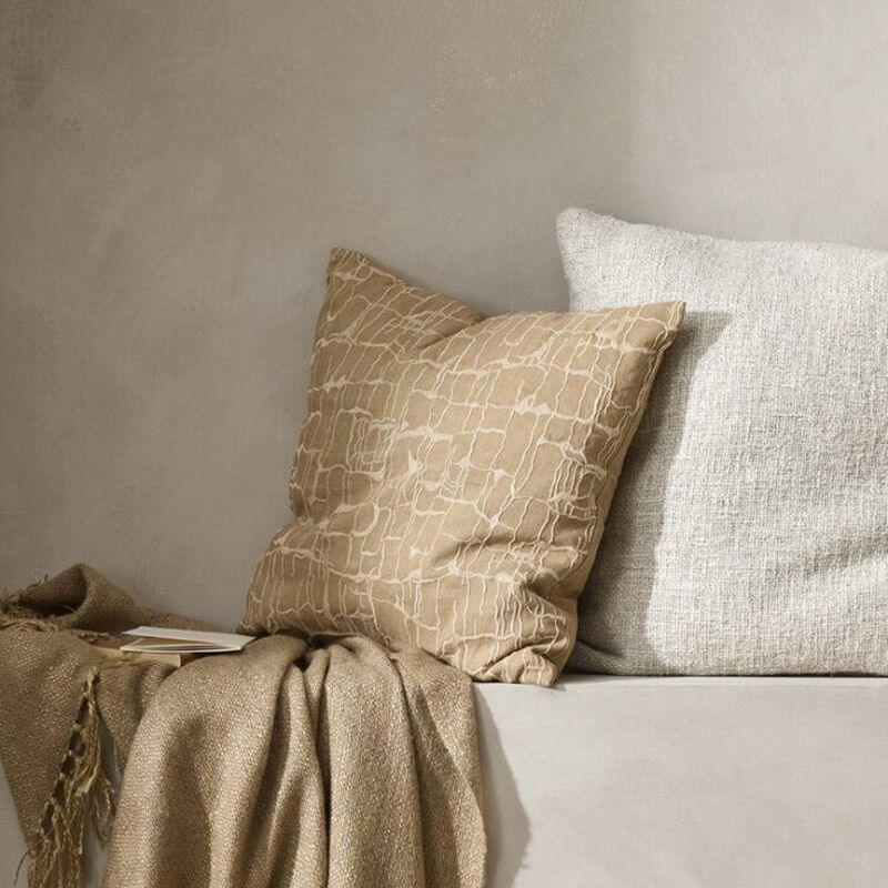 Baya Triton Cushion With Feather Inner 50x50cm - Stone image number 1