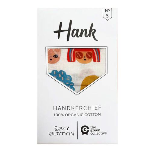 HANK 5. FRIENDS PARADE by Suzy Ultman Organic Cotton Handkerchief