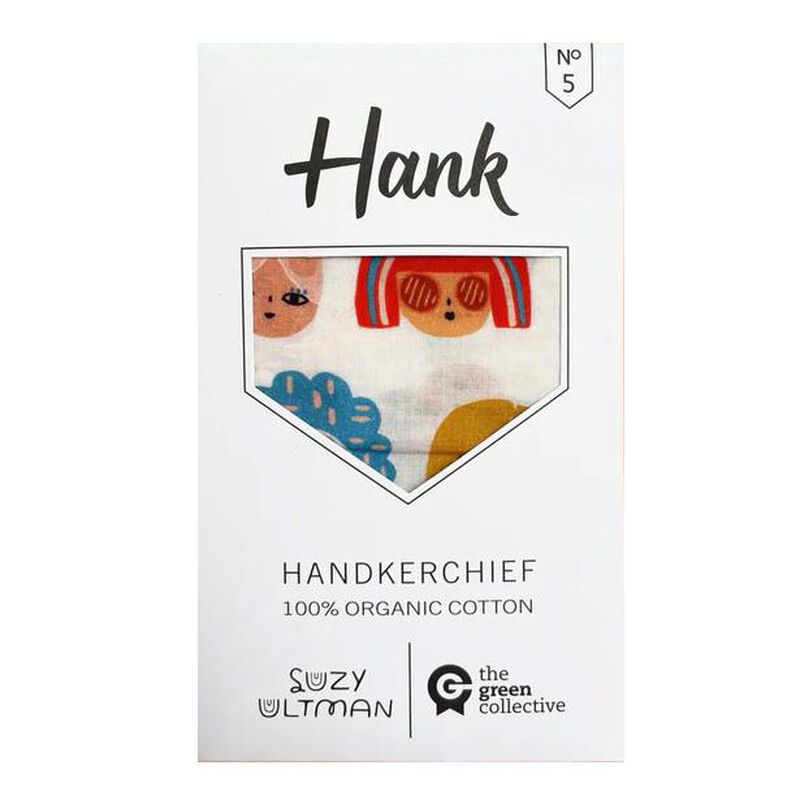 HANK 5. FRIENDS PARADE by Suzy Ultman Organic Cotton Handkerchief image number 0