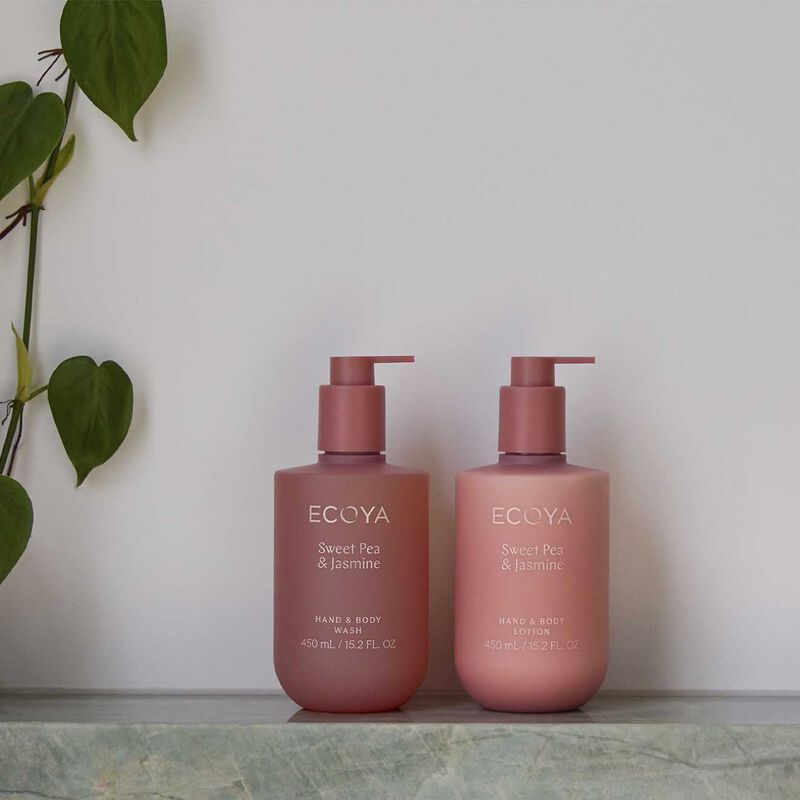ECOYA Hand & Body Wash Sweet Pea & Jasmine 450ml image number 1