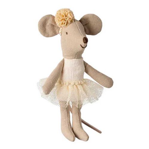 Maileg Ballerina Mouse Little Sister Off White