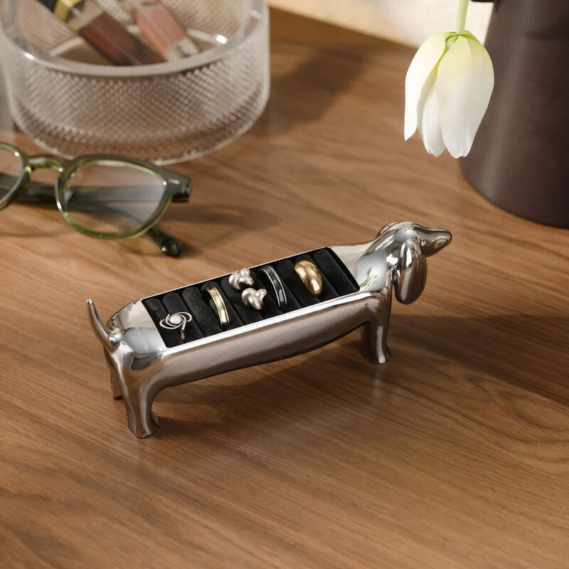 Umbra Dachsie Ring Holder Chrome image number 1