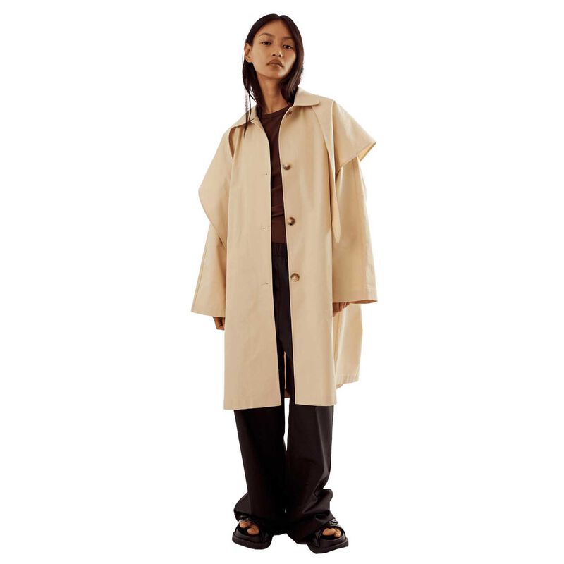 COMMONPLACE ESSENTIALS Summer Trench W/ Detachable Scarf image number 0