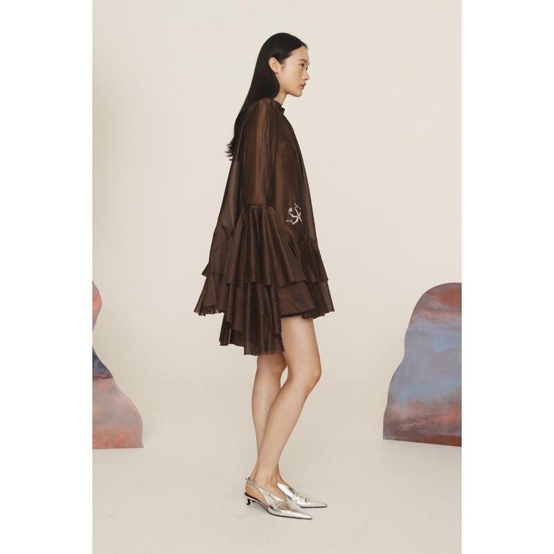 ALÉMAIS Neptuna Mini Flare Sleeve Dress image number 3