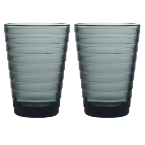 iittala Aino Aalto Tall Tumbler Set of 2 Dark Grey