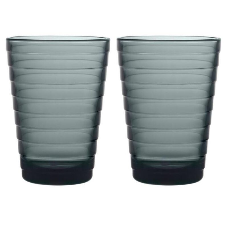 iittala Aino Aalto Tall Tumbler Set of 2 Dark Grey image number 0