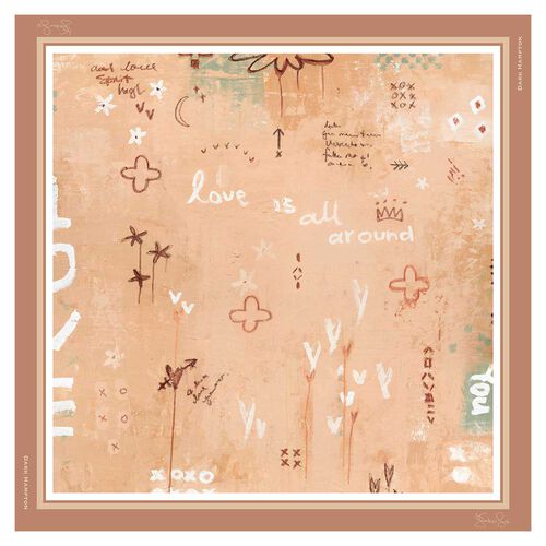 Dark Hampton X Jackie Green The Love Petite Silk Scarf