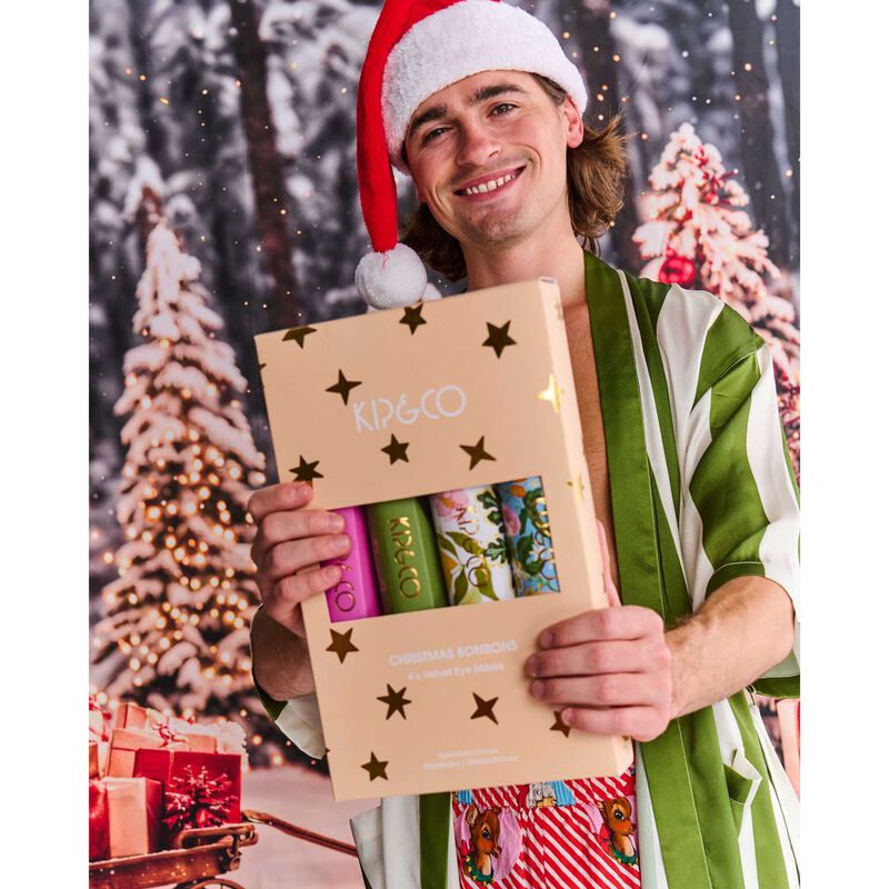 Kip&Co Festive Cheer Velvet Bon Bon Eye Mask 4P Set image number 1