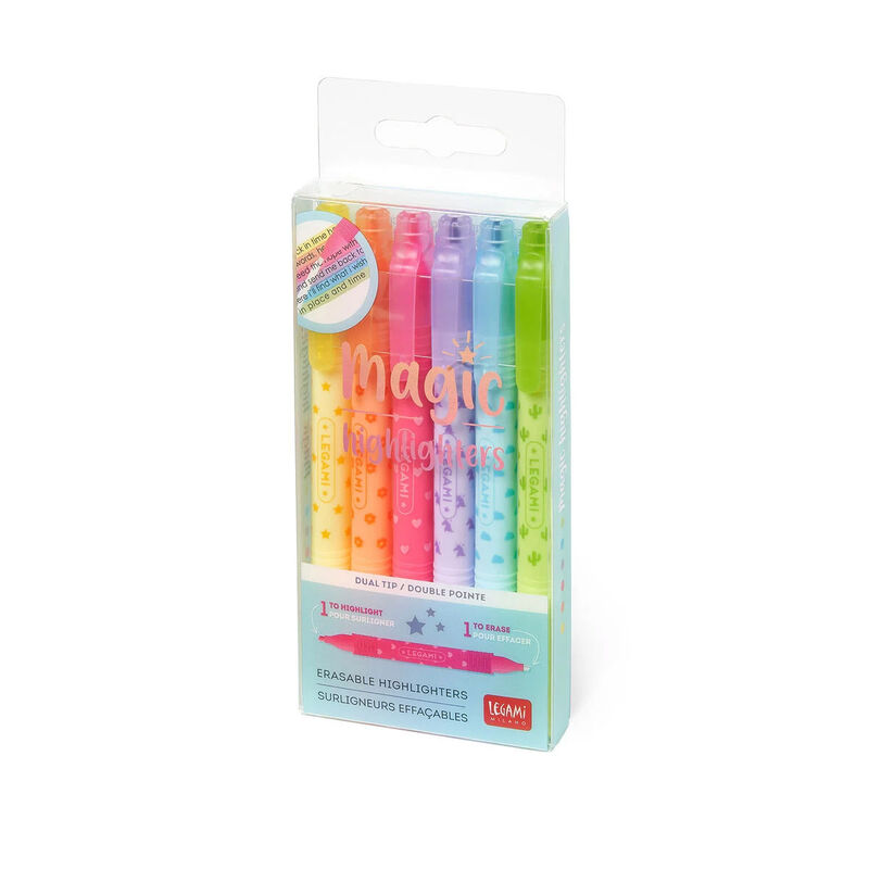 Legami Set of 6 Erasable Magic Highlighters image number 1