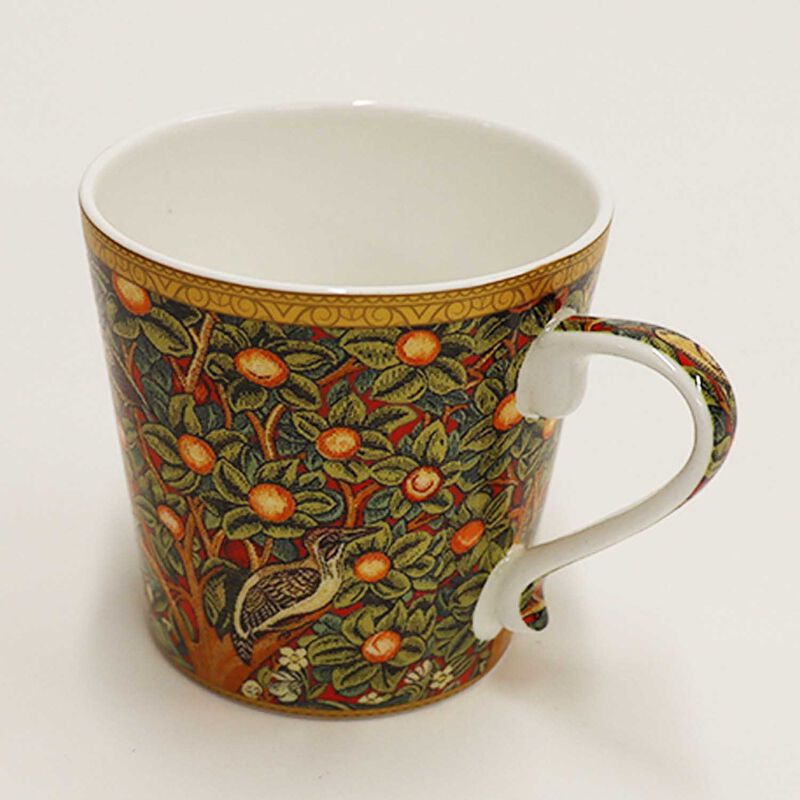Dyme Bone China Conical Mug Single In Gift Box - Orange Fields Red image number 1