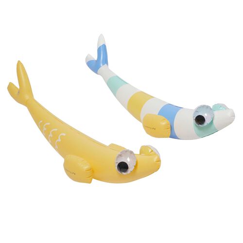 SUNNYLiFE Kids Inflatable Noodle Finn The Fish Set Of 2