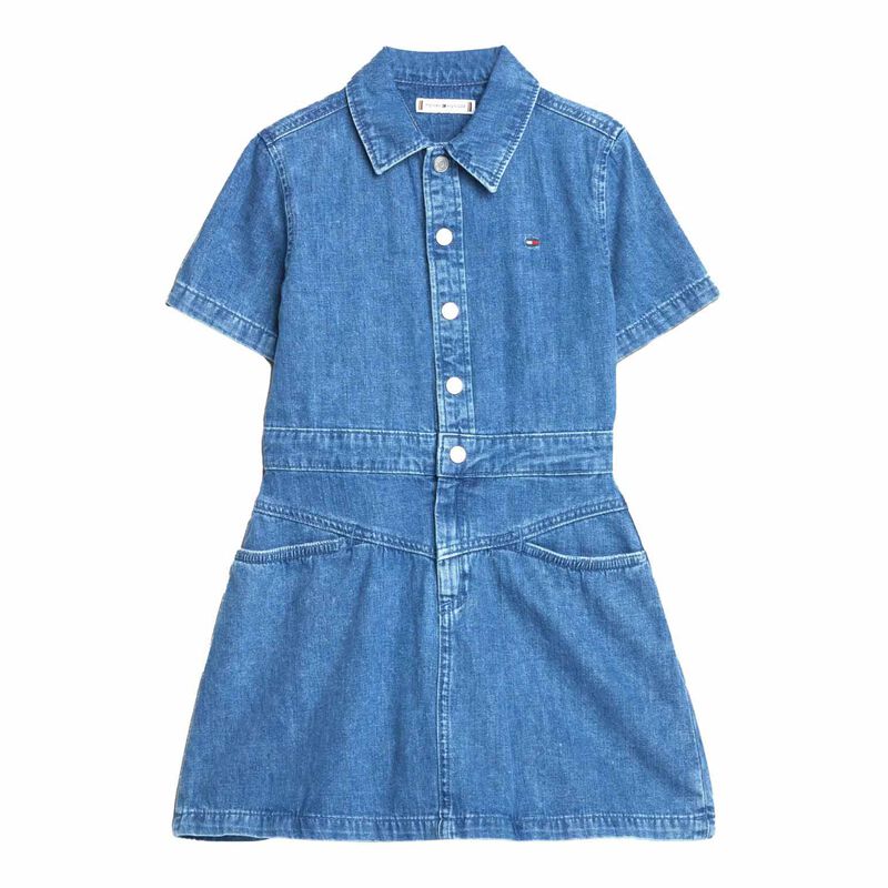 Tommy Hilfiger Denim Dress Mid Blue Ss 8-14Y image number 0