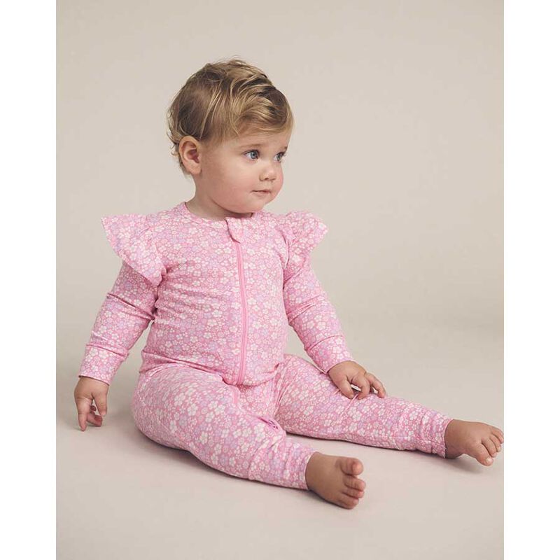 Huxbaby Ditsy Floral Frill Romper image number 1