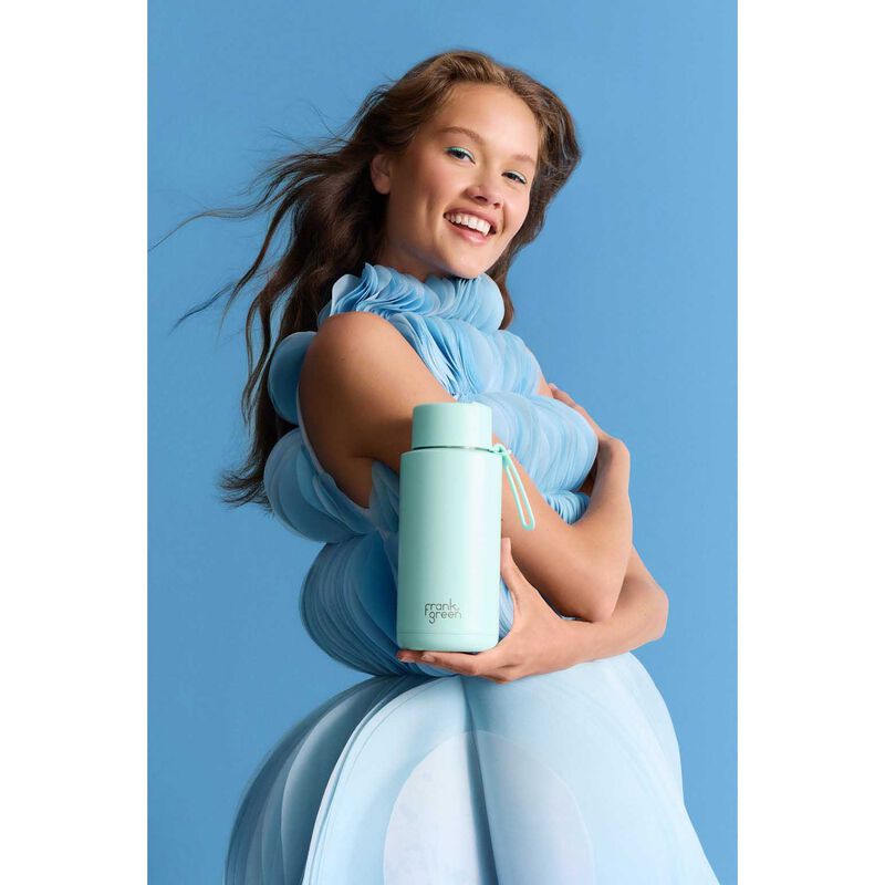 frank green 34oz Ceramic Bottle With Flip Lid Peppermint image number 1