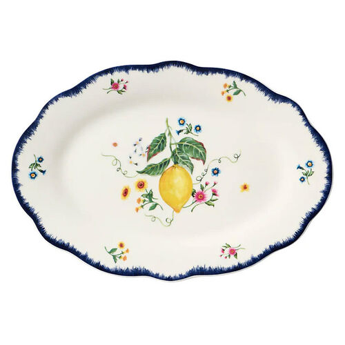 Casa Domani Frutta Scallop Oval Rim Platter 26x17cm