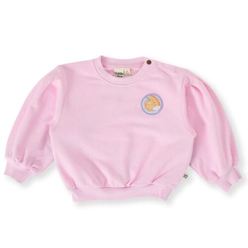 Goldie + Ace Over The Rainbow Puff Sleeve Sweater 6M-2Y