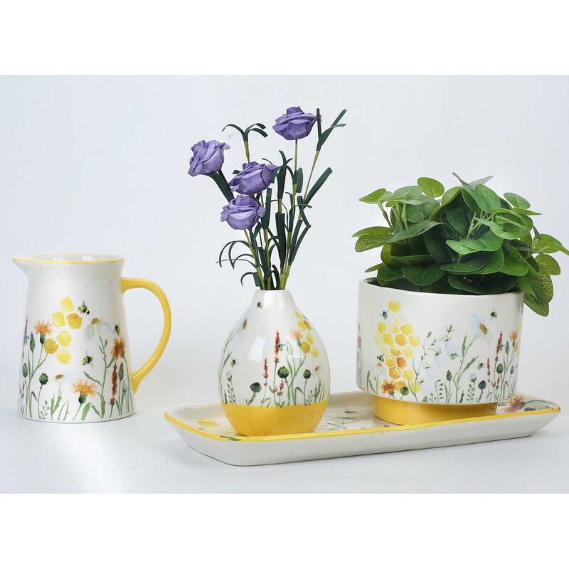 Urban Products Bee Meadow Platter Yellow 36x15cm image number 1