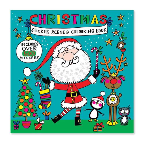 Christmas Sticker Scene & Colouring Book