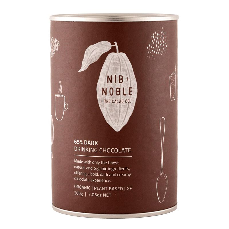 Nib & Noble 65% Dark Organic Drinking Chocolate 200g image number 0