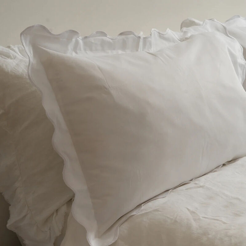 Home Lab Celine Scallop Edge Pillowcase Pair image number 10