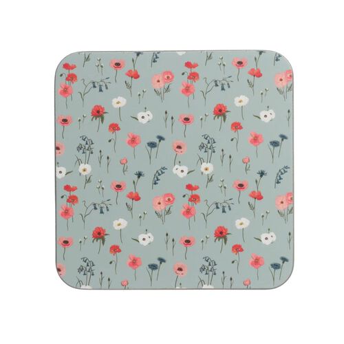 Sophie Allport Coasters Set Of 4 Poppy Meadow